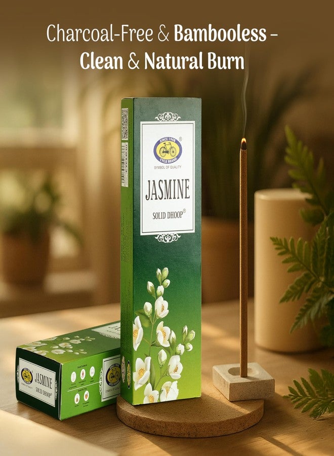 سايكل أعواد بخور سايكل بيور ياسمين الصلبة الخالية من الخيزران | رائحة زهرية مهدئة | تدوم طويلاً وصديقة للبيئة | 50 عودًا + حامل مجاني - Image 2